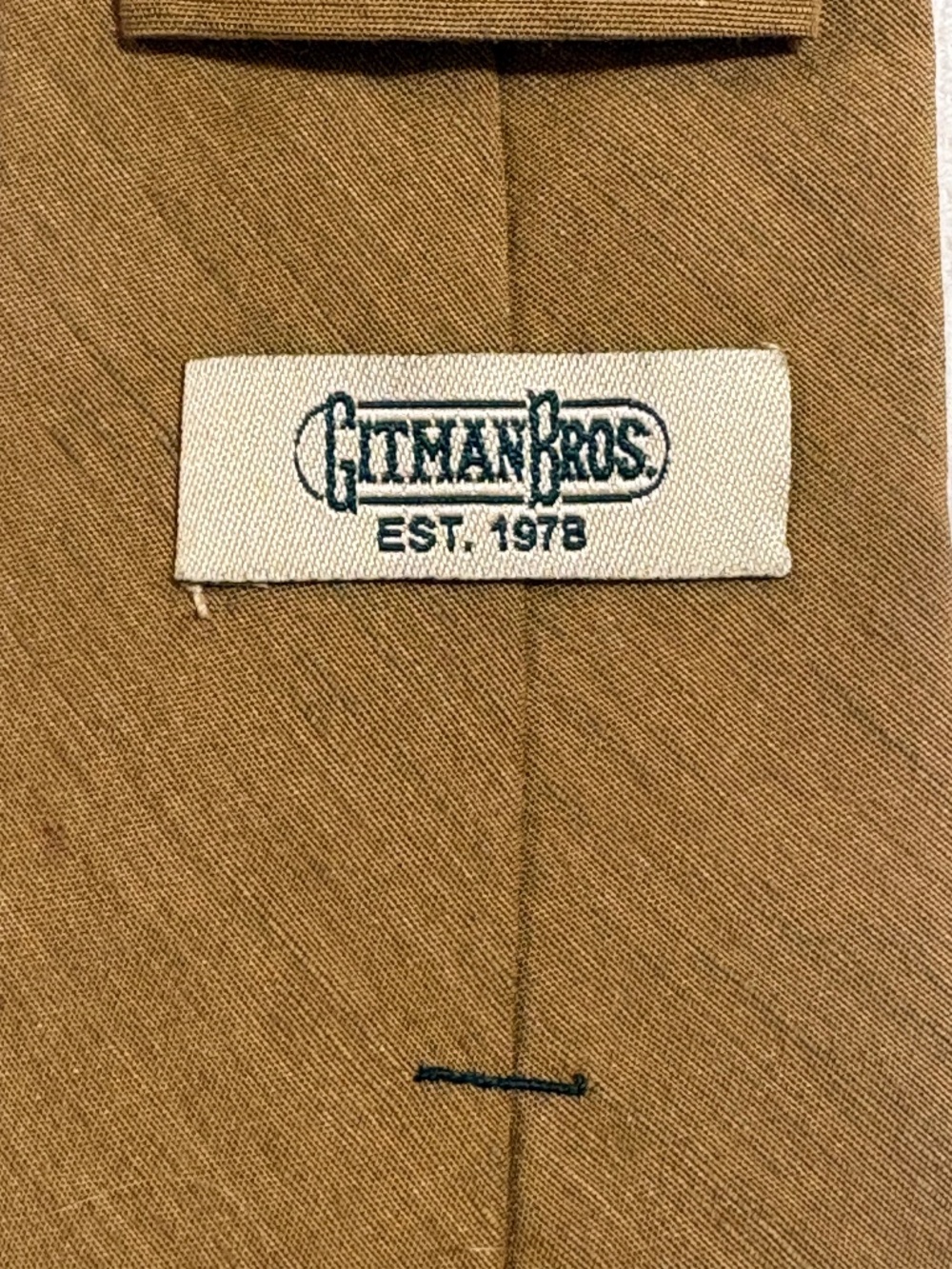 Gitman Bros. Brown Linen Cotton Blend Necktie